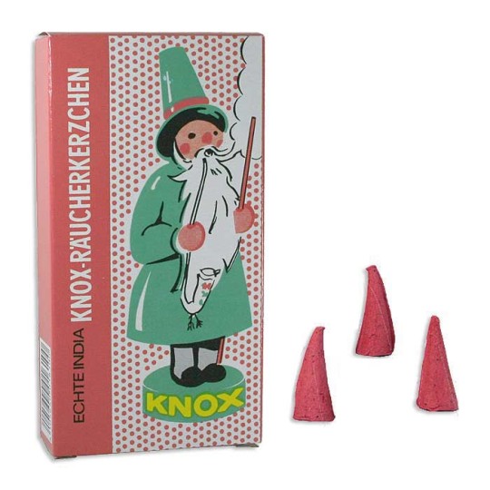 24 Medium Incense Cones in Sandal ~ Germany ~ Vintage Export Packaging